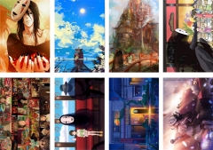 8PCS/SET 42*29CM Spirited Away Cartoon Anime Paper Poster
