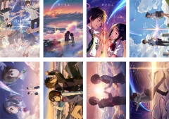 8PCS/SET 42*29CM Your Name Cartoon Anime Paper Poster