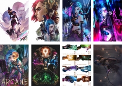 2 Styles 8PCS/SET 42*29CM Arcane: League of Legends Cartoon Anime Paper Poster