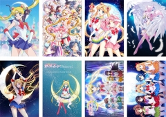 2 Styles 8PCS/SET 42*29CM Pretty Soldier Sailor Moon Cartoon Anime Paper Poster