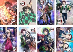 6 Styles 8pcs/set 42*29CM Demon Slayer: Kimetsu no Yaiba Cartoon Cosplay Decoration Anime Paper Poster