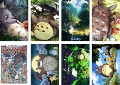 2 Styles 8PCS/SET 42*29CM My Neighbor Totoro Cartoon Anime Paper Poster