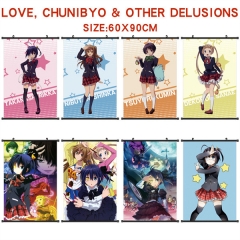 8 Styles 60*90CM Cyuunibyou Demo Koigashitai Scroll Cartoon Pattern Decoration Anime Wallscroll