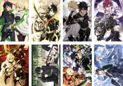 8PCS/SET 42*29CM Seraph of the End Cartoon Anime Paper Poster