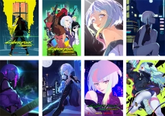 8PCS/SET 42*29CM Cyberpunk Cartoon Anime Paper Poster