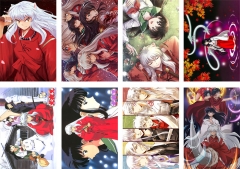 8PCS/SET 42*29CM Inuyasha Cartoon Anime Paper Poster