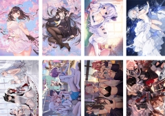 8PCS/SET 42*29CM Azur Lane Cartoon Anime Paper Poster