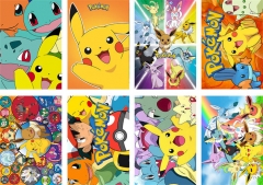 8PCS/SET 42*29CM Pokemon Cartoon Anime Paper Poster