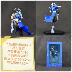 18CM Street Fighter POPUPPARADE Chun-Li Cartoon Anime Figure Toy
