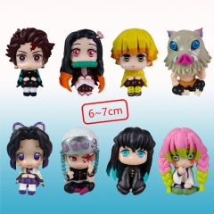 8PCS/SET 6~7CM Demon Slayer: Kimetsu no Yaiba Anime PVC Figure Set