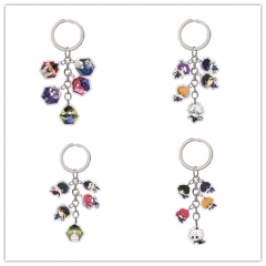 5CM 6 Styles Blue Lock Cartoon Pendant Keychain Kawaii Acrylic Keyring