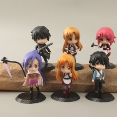6PCS/SET 10CM Sword Art Online | SAO Cartoon PVC Anime Figure (Opp Bag)