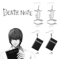 动漫周边 死亡笔记L耳环 夜神月Death Note笔记本耳钩 耳饰