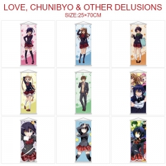 25*70CM 9 Styles Cyuunibyou Demo Koigashitai Scroll Cartoon Pattern Decoration Anime Wallscroll