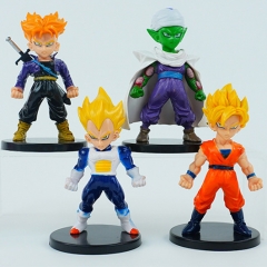 10CM 4PCS/SET Dragon Ball Z Son Goku Anime PVC Figure Set