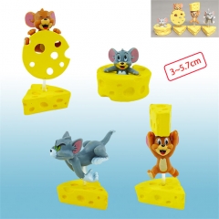 4PCS/SET 3-5.7CM Tom and Jerry Cartoon Anime Figure