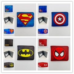 4 Styles Marvel Spider Man Captain America Cartoon Character Cosplay Cute Anime Wallet