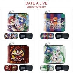 6 Styles Date A Live Cartoon Anime Short Zipper Wallet