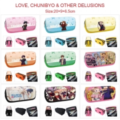 9 Styles Cyuunibyou Demo Koigashitai Cartoon Anime PU Zipper Pencil Bag