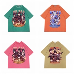 16 Styles Genshin Impact Cartoon Pattern Anime T shirt