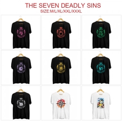 10 Styles 2 Color The Seven Deadly Sins/Nanatsu no Taizai Cartoon Anime T-shirt