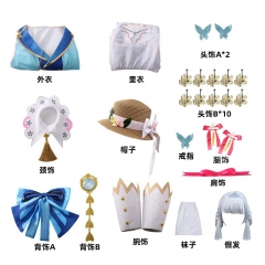 原神cos服绫华神里绫华新皮肤花时来信裙子cosplay少女公主动漫服