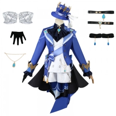 原神cos服水神芙卡洛斯枫丹新角色cosplay全套c服套装