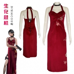 生化危机艾达王cos服 旗袍红色连衣裙艾达王cosplay 万圣节服装
