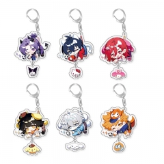 6 Styles Blue Lock Cartoon Character Anime Acrylic Keychain