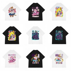10 Styles Pretty Soldier Sailor Moon Cartoon Pattern Anime T shirt