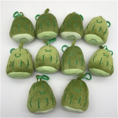 10CM 10PCS/SET Cute Bitter Melon Emoji Cosplay Character Anime Plush Toy Pendant