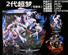 （带电）宠物小精灵神奇宝贝2代超梦可发光盒装手办高28cm重量1.75kg彩盒尺寸28X22X33cm外箱规格62X55X67cm装箱数量12PCS1