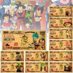 毕业礼物动漫周边纪念钞 日本动画片七龙珠金箔钞塑料币