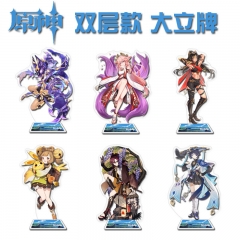 19 Styles Genshin Impact Anime Acrylic Standing Plates
