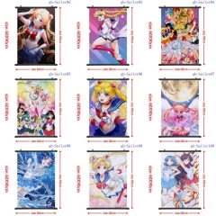 60*90CM 9 Styles Pretty Soldier Sailor Moon Wallscrolls Waterproof Cartoon Anime Wall Scroll