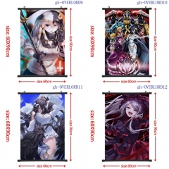 60*90CM 6 Styles Overlord Wallscrolls Waterproof Cartoon Anime Wall Scroll