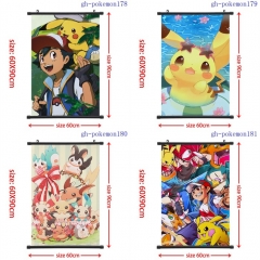 60*90CM 7 Styles Pokemon Wallscrolls Waterproof Cartoon Anime Wall Scroll
