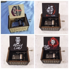10 Styles La Casa de Papel /Money Heist Anime Wooden Music Box