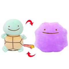 28cm Pokemon Squirtle Double Sided Flip Reversible Plush Dolls Anime Plush Pillow