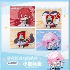 4 Styles 21*26CM Honkai: Star Rail Cartoon Anime Mouse Pad