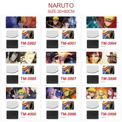30*80CM 11 Styles Naruto Cartoon Anime Mouse Pad