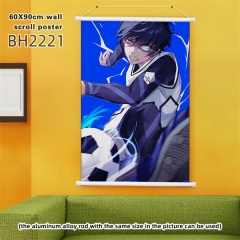 60*90CM Blue Lock Cartoon Plastic Pole Wall Scrolls Waterproof Anime Wallscrolls