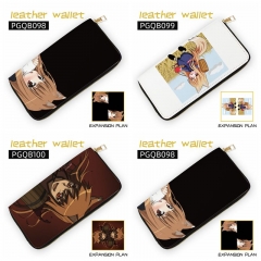 3 Styles Spice and Wolf Cartoon Zipper Leather Anime Long Wallet Purse