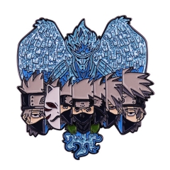 Naruto Kakashi Cartoon Decorative Alloy Pin Anime Brooch