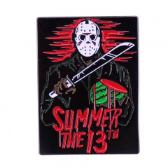 Friday the 13th Cartoon Decorative Alloy Pin Anime Brooch