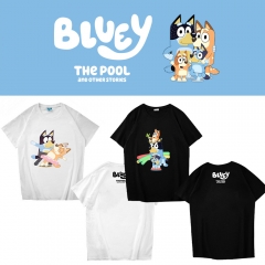 Bluey 布鲁伊正反黑白短袖T恤夏季时尚透气印花休闲宽松男女圆领