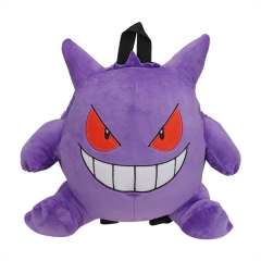 35*30cm Pokemon Gengar Cartoon Character For Child Anime Plush Backpack Bag Toy