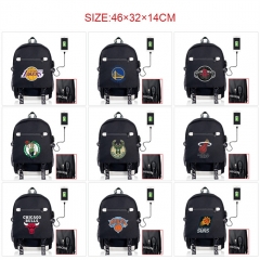 18 Styles NBA Basketball Team Name Cartoon Anime Backpack Bag