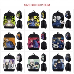 10 Styles Blue Lock Cartoon Nylon Canvas Anime Backpack Bag