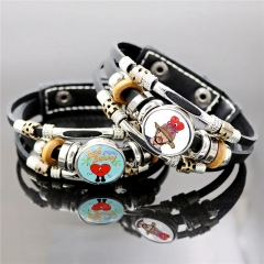 12 Styles Bad Bunny Cartoon Unisex Leather Anime Bracelet
